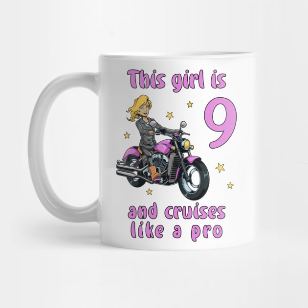 Girl nine years old - 9th birthday motorcycle by Modern Medieval Design